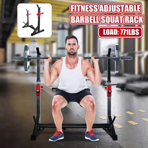 Adjustable Squat Rack 350KG Fitness Muscle Training Barbell Stand Workout Trainer Home Gym Fitness Equipment Weight Lifting
