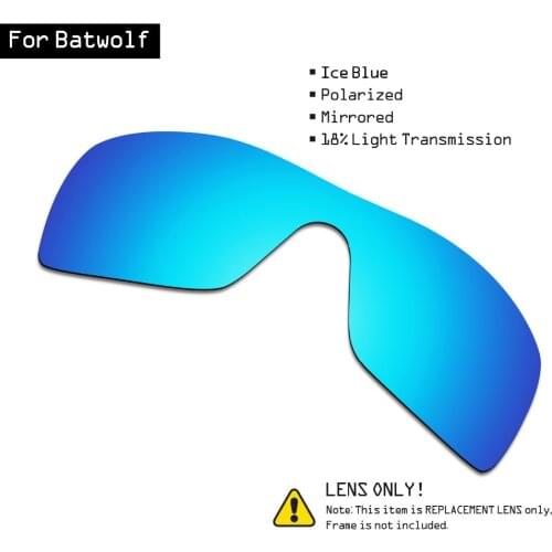 SmartVLT Polarized Sunglasses Replacement Lenses for Oakley Batwolf - Ice Blue