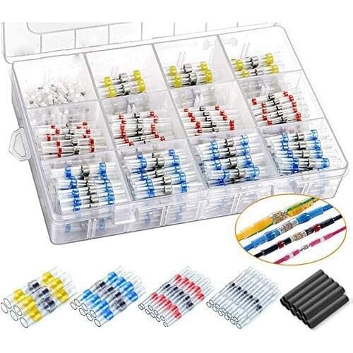 800pcs Solder Seal Wire Connectors Waterproof Solder Wire Connectors Heat Shrink Cable Sleeves Insulated Solder Connectors