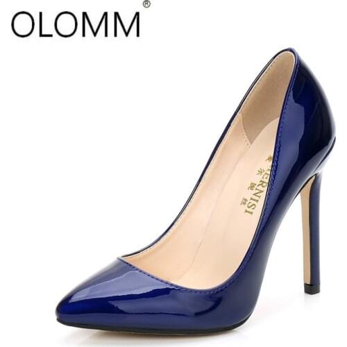 Plus Size 35-46 Sexy High Heels Women Pumps Thin Heel Classic Sexy Prom Wedding Shoes Office Women Shoes 11cm High