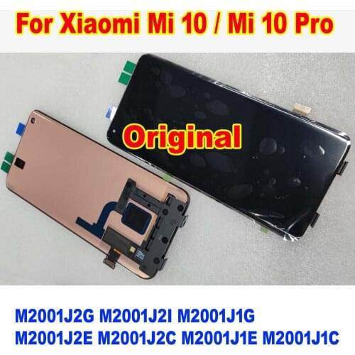 Original Best LCD Display Touch Panel Screen Digitizer Assembly Glass Sensor For Xiaomi Mi 10 Mi10 Pro M2001J2C Phone Pantalla
