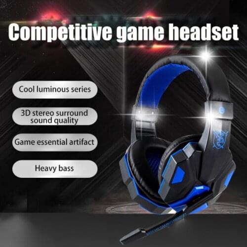 2021 Wired Gamer Headphone For PS-4 PS5 X-box One Computer Bass Stereo PC Gaming Led Light Headset With Microphone High Quality