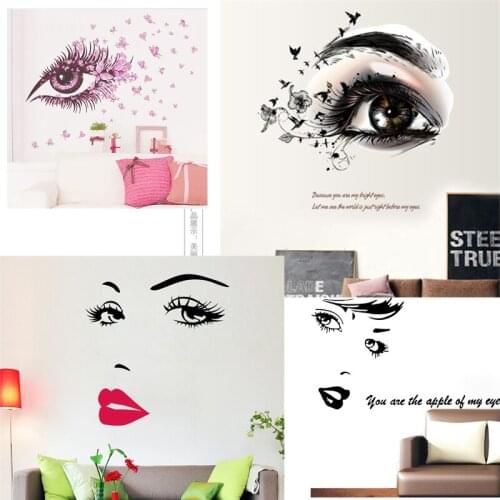 3D Vivid Stylish Simple European Style Eye DIY Wall Stickers For Rooms Wall Decorations Living Room Wall Decals Posters