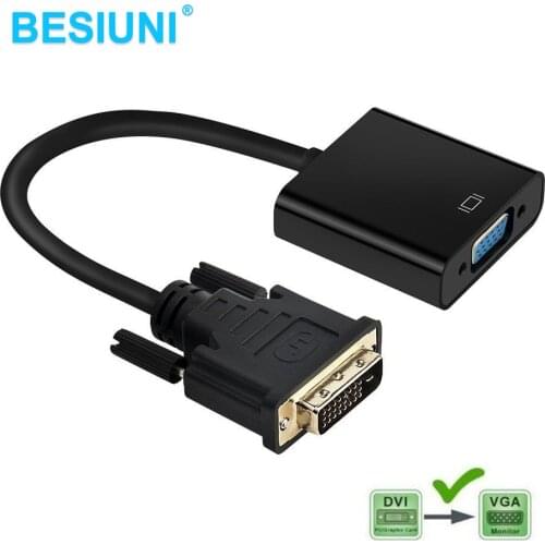 Active DVI to VGA Adapter Male to Female Video Converter DVI 24 1 25 Pin DVI-D to VGA Adapter Cable