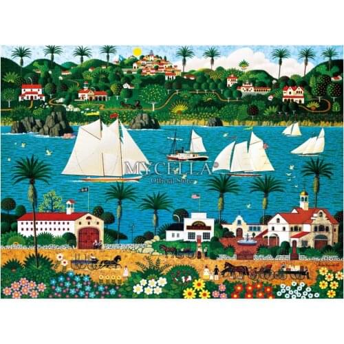 Old California Full 5D DIY Diamond Painting Cartoon Diamond Embroidery Cross Stitch Mosaic Home Decor Christmas Gifts Handmade