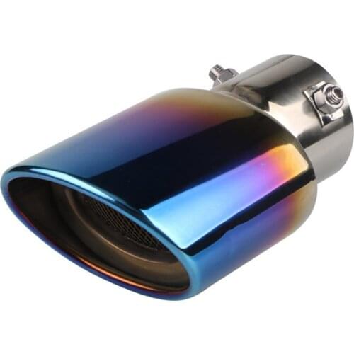 Auto Round Exhaust Muffler Tip Stainless Steel Pipe Chrome Trim Modified Car Rear Tail Throat Liner Exhause Car Accesso