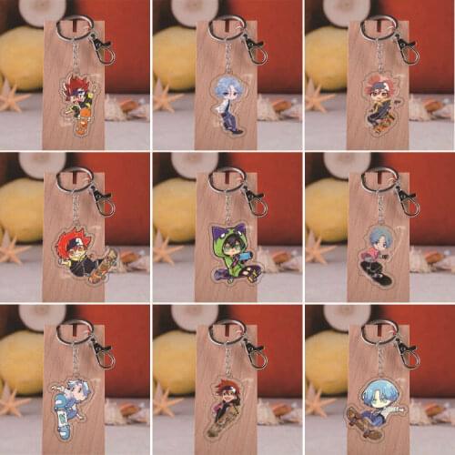 SK8 The Infinity Keychains Cosplay Miya Langa Reki Cherry Blossom Adam Key Rings Kawaii Pendants Fashon Jewerly Gifts