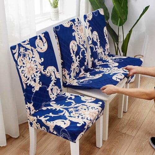 Svetanya Stretch Dinning Chair Cover Printed Spandex Restaurant Seat Case