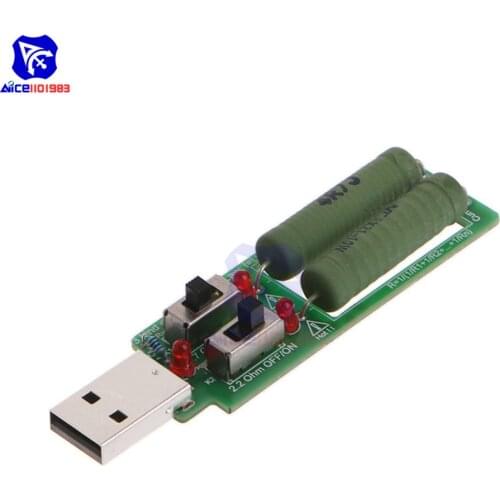 Diymore 5V 10W 2 Switch USB Aging Discharge Loader 3 Kinds Current 1A/2A/3A Test Load Power Resistor Module