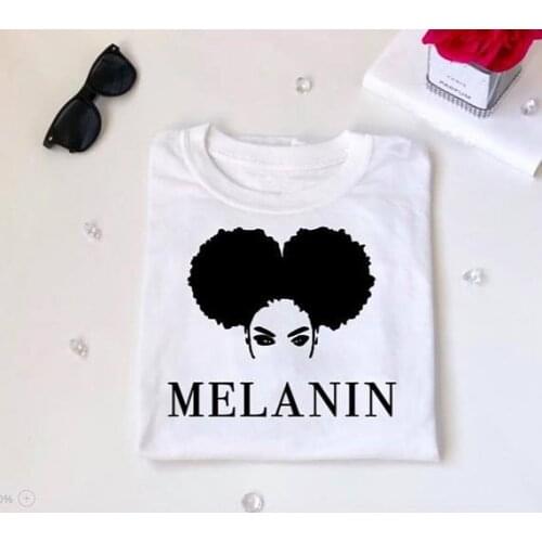 Melanin t-shirt Womens Fashion clothes t shirt Female summer style tops tshirt funny graphic tees Fashion women Clothes top