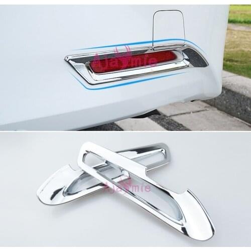 Chrome Car Styling Rear Reflector Fog Light Lamp Cover Sticker Trim Panel 2016-2019 For Toyota Alphard VELLFIRE 30 Accessories