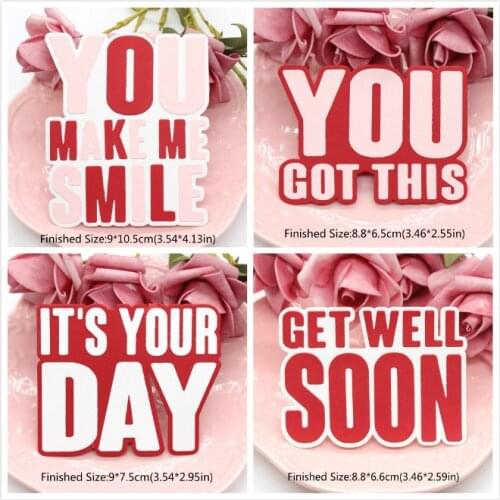 KSCRAFT Words Metal Cutting Dies Stencils for DIY Scrapbooking Decorative Embossing DIY Paper Cards