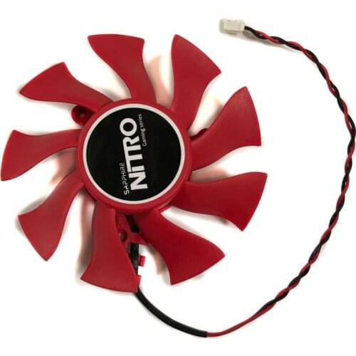FD8015U12S 75mm 12V 0.32A 2Wire 2Pin Graphics Card Fan VGA Cooler For Sapphire HD4890 HD4860 HD6770 HD6790 Cooling