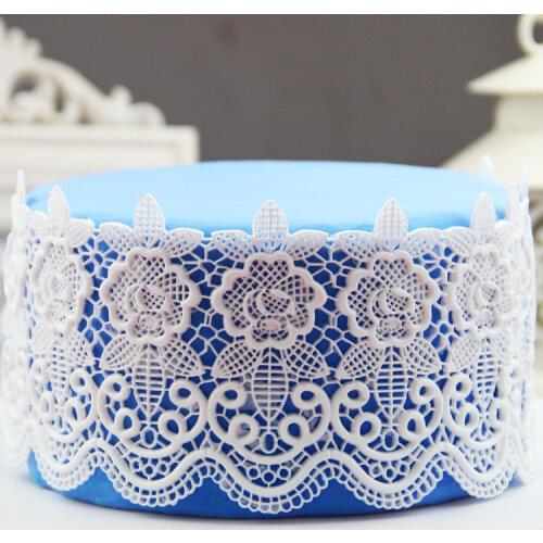 Luyou 350*100mm DIY Lace Silicone Fondant Embossed Moulds Cake Mat Silicone Bakeware for Cake Decorating Cooking Tools FM609