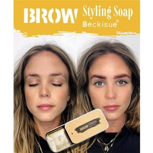 Eyebrow Soap Wax Trimmer Fluffy Feathery Eyebrows Pomade Gel for Eyebrow Styling Makeup Soap Brow Sculpt Lift Eyebrow Tattoo