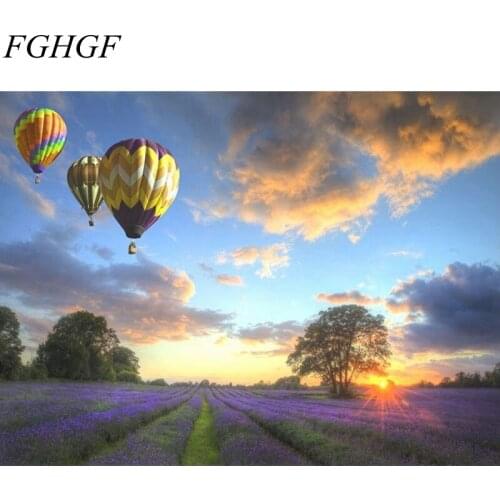 FGHGF Purple Romantic DIY Painting By Numbers Modern Home Wall Art Picture Hand Painted Oil Painting