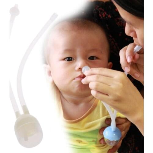 New 1Set Baby Safe Nose Cleaner Vacuum Suction Nasal Aspirator With Tweezers Brush Set