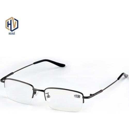 Myopia Glasses Frame Women Men Metal Student Short Sighted Eyeglasses -1 -1.5 -2 -2.5 -3 -3.5 -4 -5 -5.5 -6