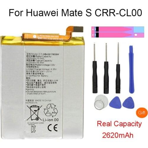 Original Phone Battery HB436178EBW For Huawei Mate S CRR-CL00 UL00 2700mAh Replacement Batteries Free Tools