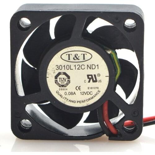 Original FOR T&T 301012C ND1 12V 0.08A 3010 3CM mini cooling fan