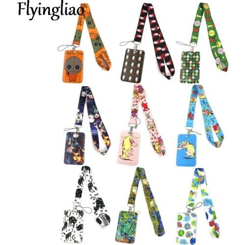 Creative Lanyard Card Holder Student Hanging Neck Phone Lanyard Badge Subway Access Card Holder Accessories Kid Keys Ring