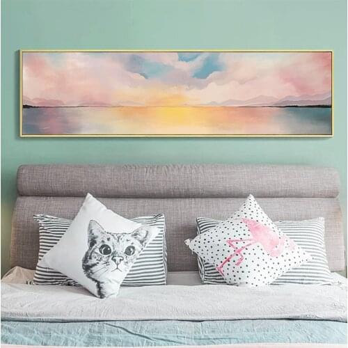 Panoramic Landscape Scene Abstract Canvas Paintings Nordic Poster Prints Wall Art Pictures Living Room Sofa Bedroom Home Decor