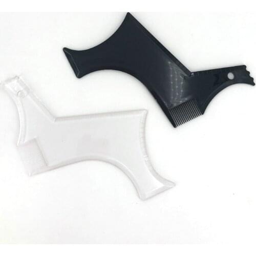 New Arrivals Transparent Mens Beards Combs Men Beard Shaping Styling Template Comb Beauty Tool for Hair Beard Trim Templates