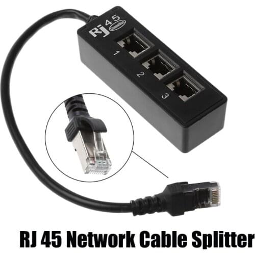 High Quality LAN Ethernet Cable Splitter Network RJ45 1 Male To 3 Female Connector Splitter Adapter Cable