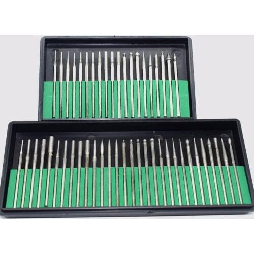Dental Diamond Burs Millers Tooth Drill Diamond Grinding Bits Jewellers Tool 50pcs/set