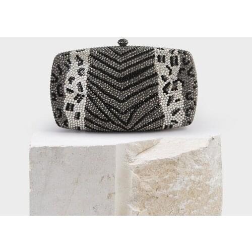 Female Dazzling Crystal Women Evening Bags Metal Hard Case Wedding Minaudiere Clutch Purse Bridal Party Handbags Clutches Bags