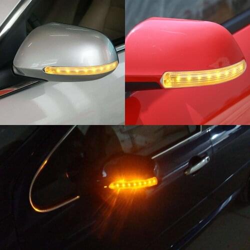 2PCS Car Rearview Mirror Indicator Lamp LED Turn Signal Light FPC Auto Light Source Amber Yellow Soft Light Stips Car-styling