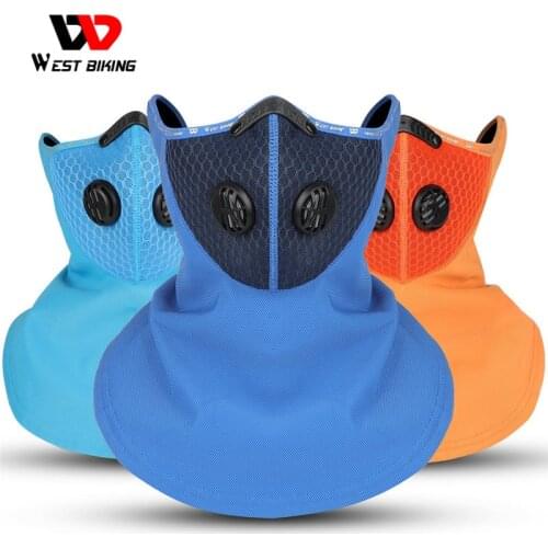WEST BIKING Winter Balaclava Windproof Warm Neck Gaiter Cycling Headwear Fishing Running Half Face Bandana Bike Equipment