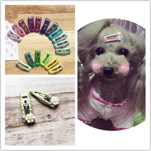Pet Jewelry Handmade Dog Broken Hair BB Clip Yorkshire Pony Teddy Hair Clip 3cm Hairpin 30pcs/lot