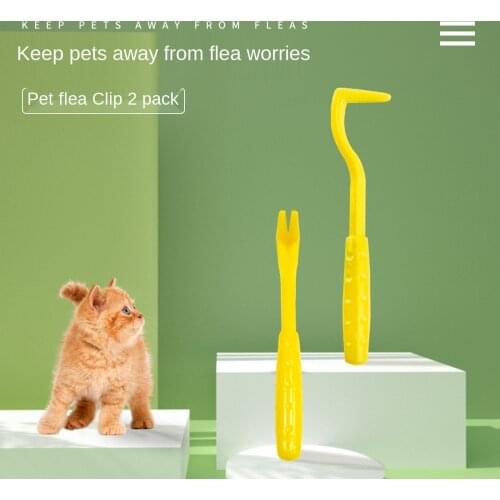 Pet lice clip catch flea clip Two-tooth dewormer dewormer comb flea comb cat and dog cleaning supplies