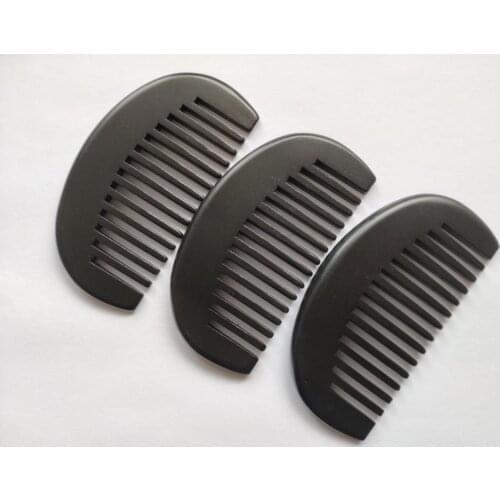 1PCS New Style Peach Pocket Beard Comb Black Small Peach Wood Hair Brush Comb Make Up Tool For Men