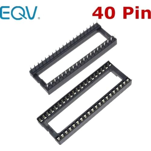 10PCS 40 Pin DIP Square Hole IC Sockets Adapter 40Pin Pitch 2.54mm Connector