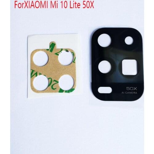 2pcs/lot Coopart New Back Rear Camera Lens Glass Cover Replacement Cover ForXIAOMI Mi 10 Lite Youth 5G 48MP 50X Highwith sticker
