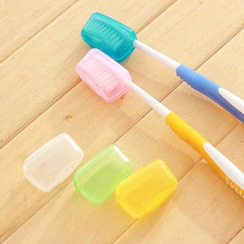 5Pc/lot Plastic Toothbrush Case Cover Cndy Color Travel Hiking Camping Portable Brush Cap Portable Cover Toothbrush Protectors