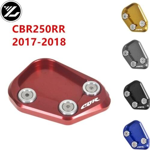 Motorcycle Accessories CNC Kickstand Side Stand Pad for HONDA cbr250r CBR250RR 2017 2018