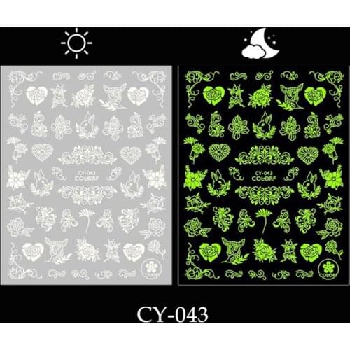 10PCS Flower Portrait Nail Art Applique Leaf Love Nail Art Slider Moon Girl Decoration Applique Designer Sticker