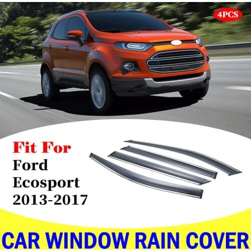 Car Window Deflectors Wind Deflector Sun Guard Rain Vent Visor Cover Trim Car Accessories FOR Ford Ecosport window rain cover