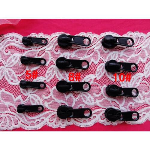 Free shipping 10# Plastic black sldiers for resin zipper 4pcs hight quality sliders for tailor repair sewing diy fix a zipper