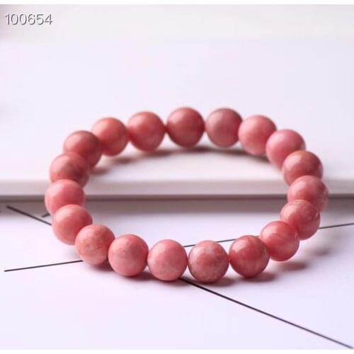Genuine Red Natural Rhodonite Gemstone Round Bead Crystal Stretch Bracelet 7mm 8mmm 9mm 10mm For Women Jewelry Gift AAAAAA