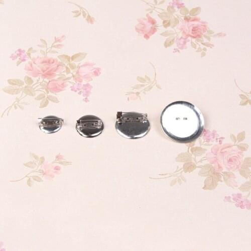 Brooch Cabochon cameo bezel round blank tray Setting Back Pin glass Pad Safety needle clay Frame Bar Dome Bezel making Tray disc