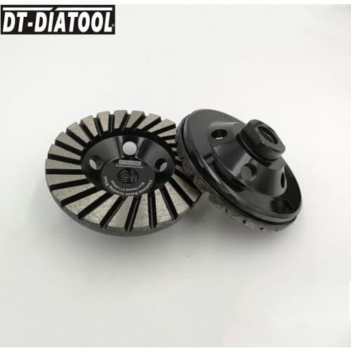 2pcs/pk 100mm Aluminum Based Grinding Cup Wheel for Granite M14 thread Diamond Grinding Disc Lower Noise Grit #50