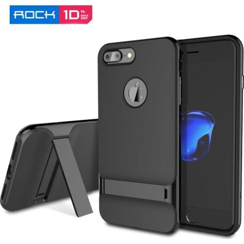 For iPhone 7 Plus / 6 Plus чехол ROCK Luxury Royce PC Frame + TPU Back Cover for iPhone 7 Funda with Kickstand