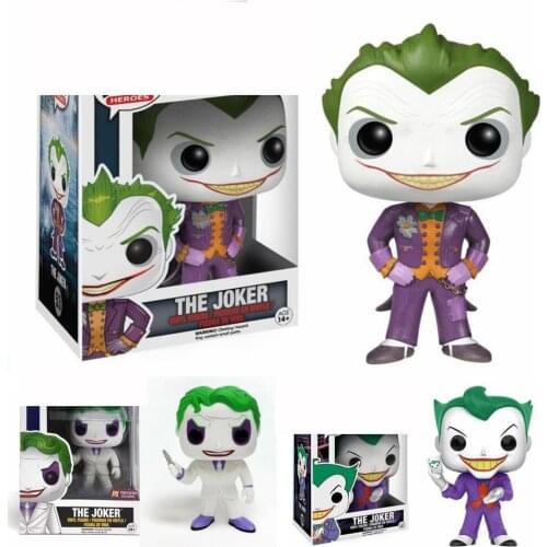 Batman: Arkham Asylum Clown Joker Vinyl 10 cm Action Figures Collection Model Toys for Children Christmas Gifts