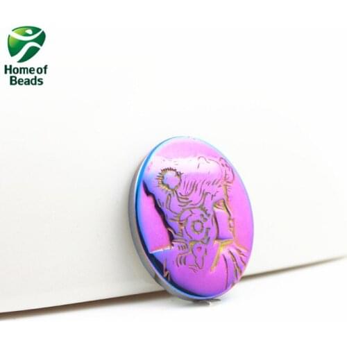 Fashion hot sale hematite rainbow Figure pendant accessories diy accessories (20 pieces) HP1158