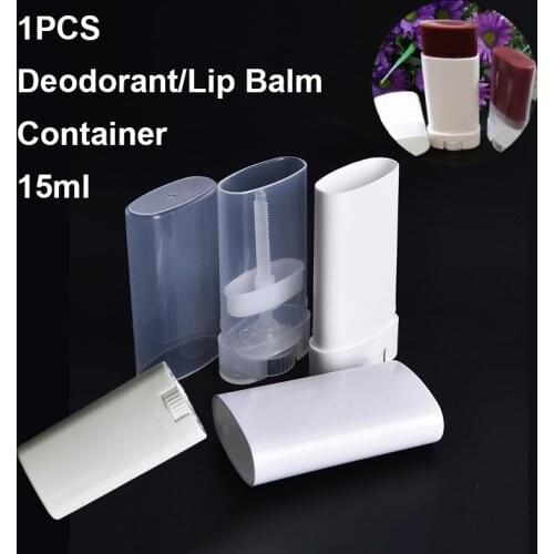 Lipstick Lip Tube Plastic Empty Diy Oval Lip Balm Tubes About 15g Portable Deodorant Containers Clear White