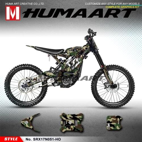 Humaart Camo Graphics Dirt Bike Vinyl Wrap Kit for Sur Ron Light Bee X/S Bike, Style No.SRX17N051-HO